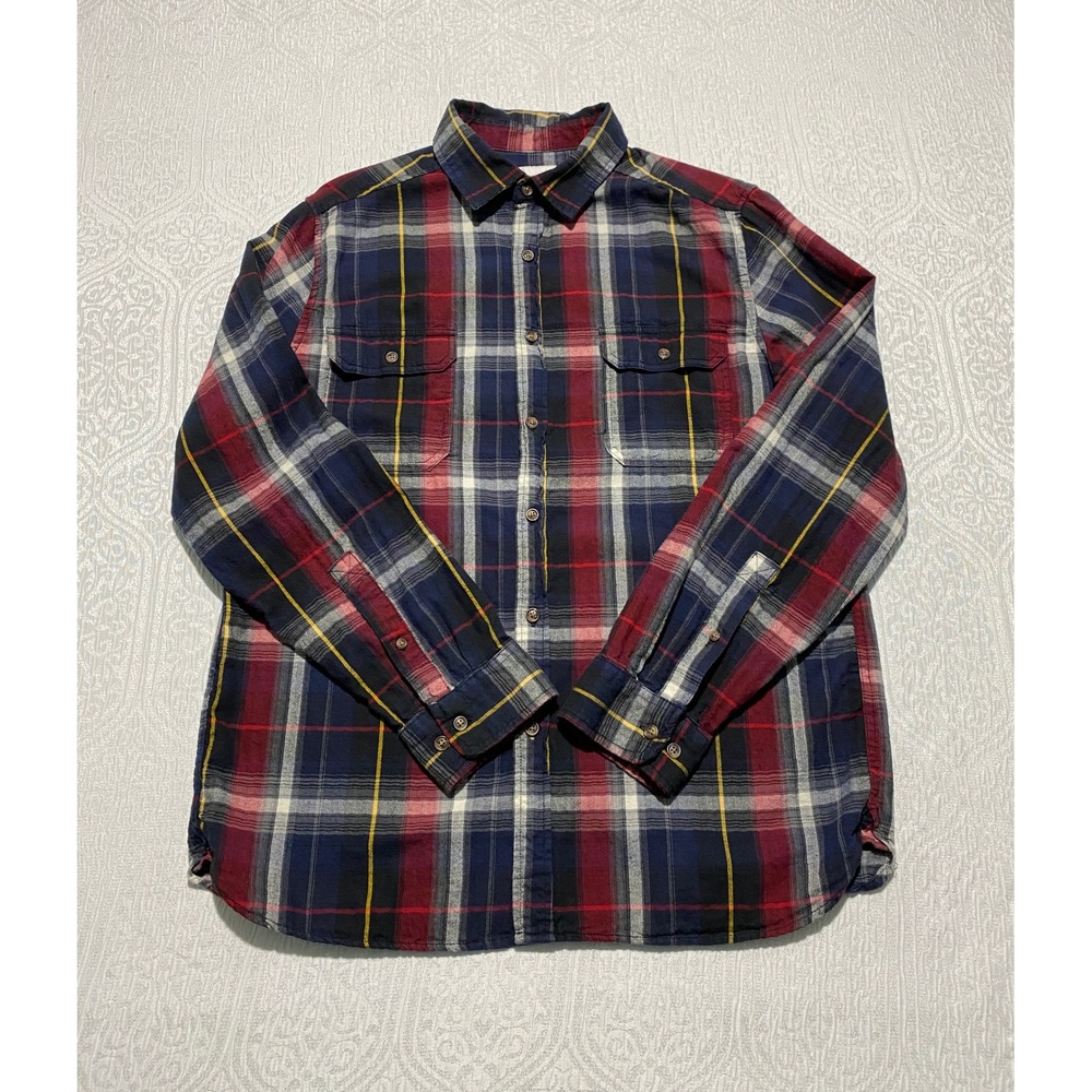 Goodfellow & Co Mens Plaid Flannel Long Sleeve Button Up‎ Shirt Size L
